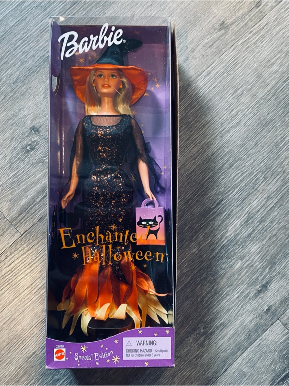*NEW* Enchanted Halloween Barbie Doll & comb & trick treat bag